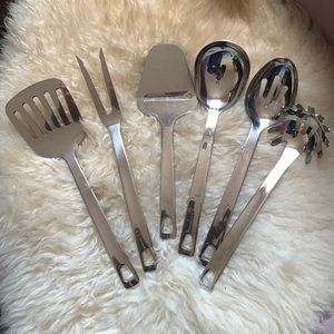 High quality stainless 18/10. Says INOX Edelstahl Rost Frei China in the back